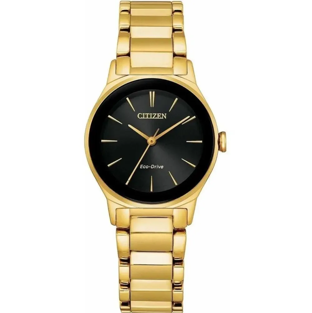 Citizen Women's Modern Eco-Drive Gold Stainless Steel Watch 28 MM EM0737-58E